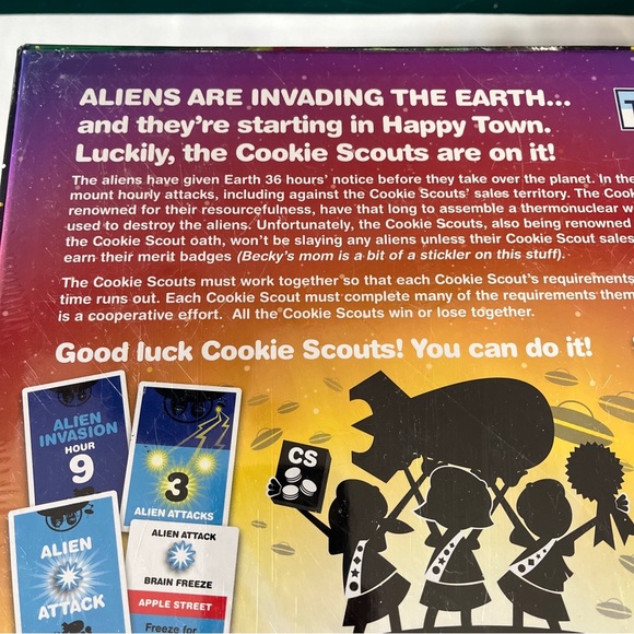 Cookie Scouts vs. Aliens - Ages 8+ | 2-6 players Brand NEW Sealed - Picture 5 of 6